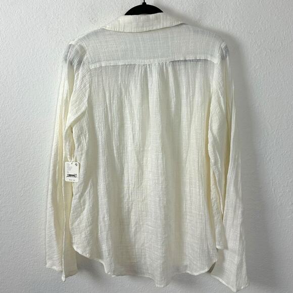 Free People FP One Mila Shirt in Optic White Ethereal Dainty Romantic Medium - Picture 8 of 13